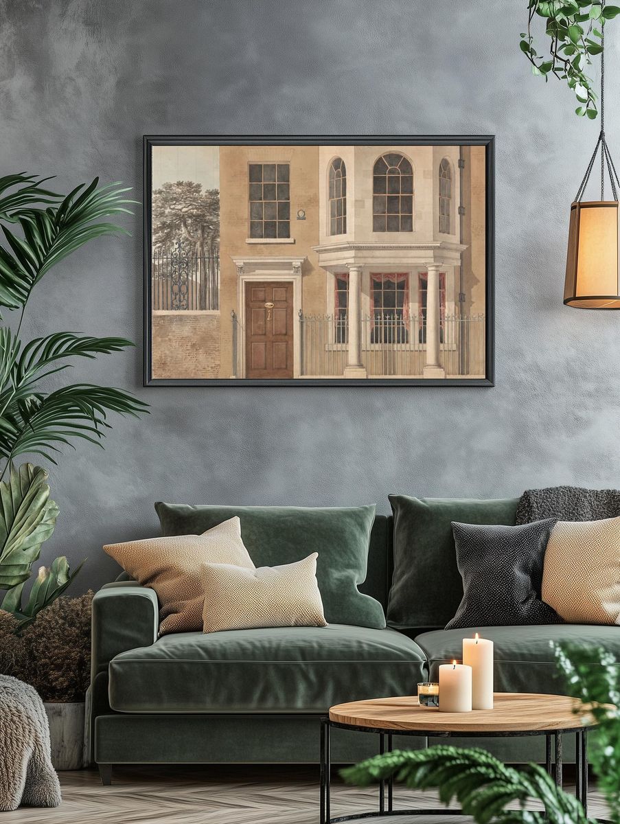 Historic Building — Vintage Print. — room view 4