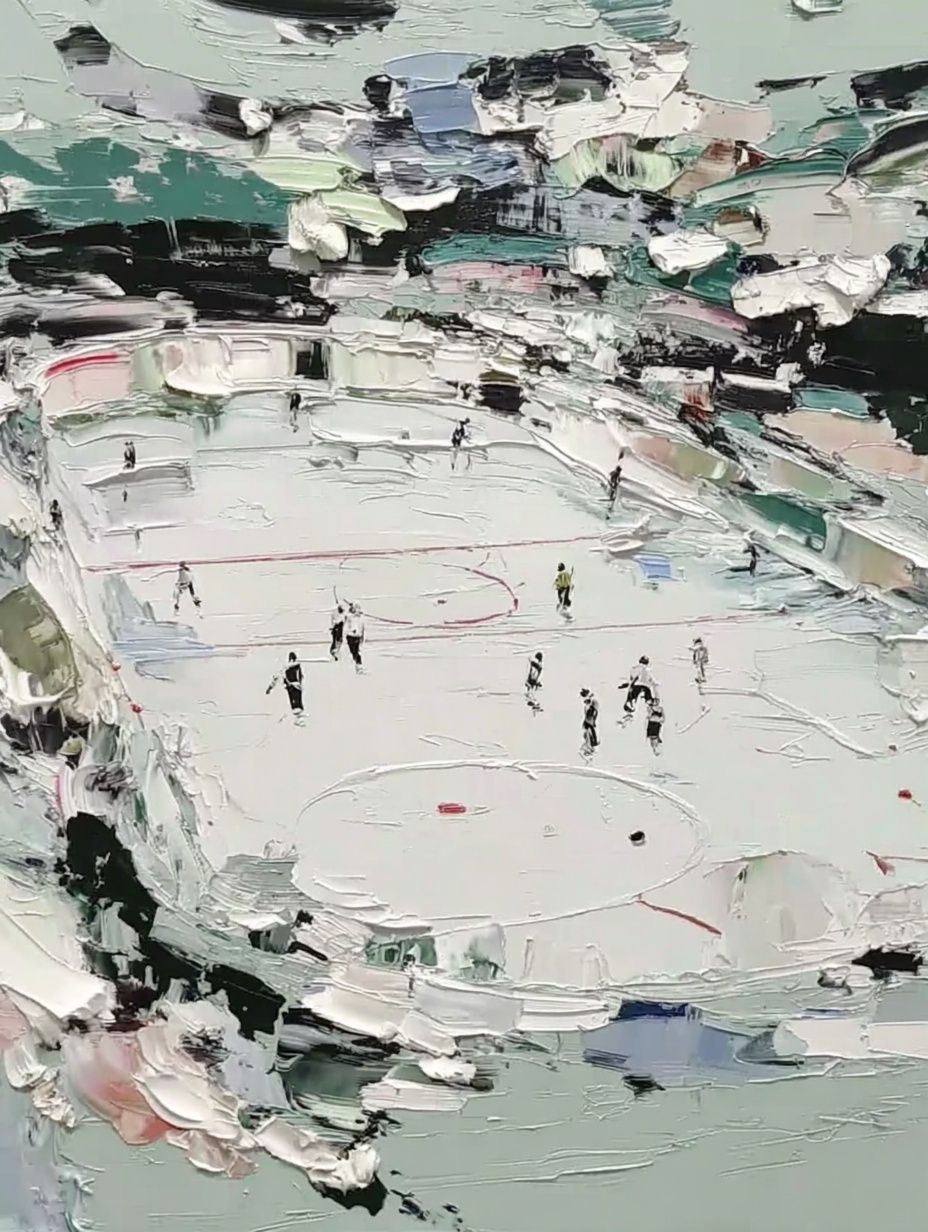Ice Hockey Game — Fine Art Print. poster — fine-art art