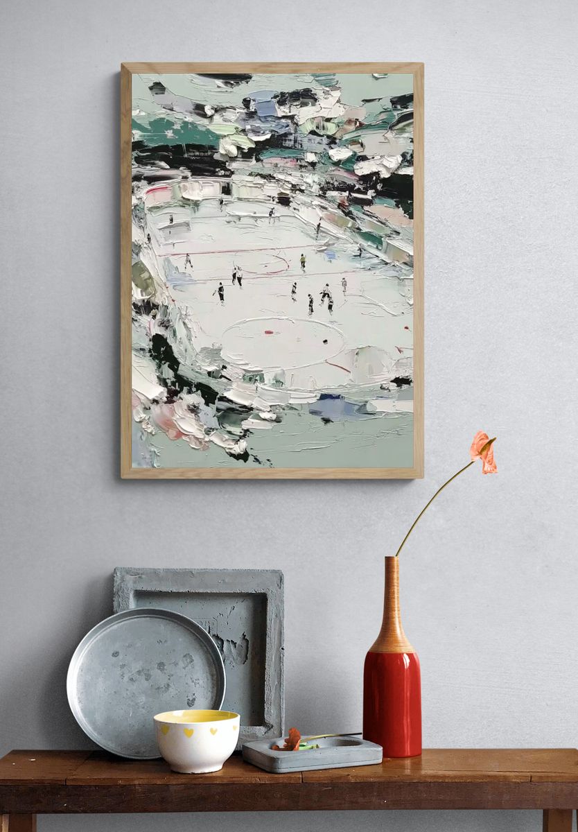 Ice Hockey Game — Fine Art Print. — room view 3