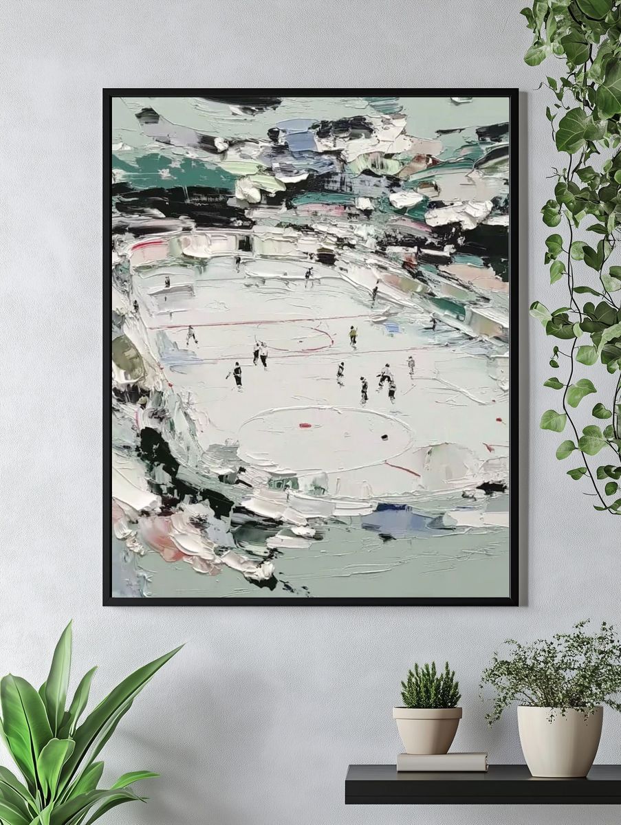Ice Hockey Game — Fine Art Print. — room view 4