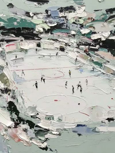 Ice Hockey Game — Fine Art Print. poster