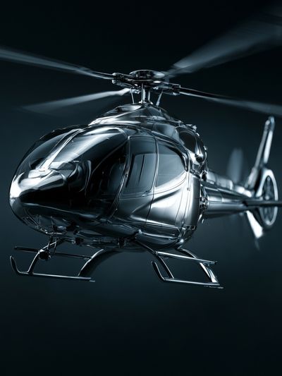 Chrome Helicopter Photography Poster. poster