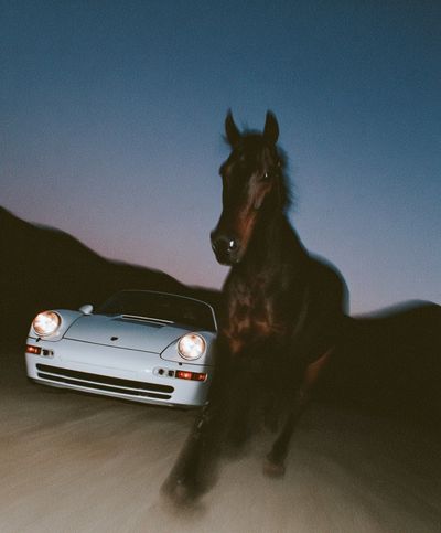 Horse and Car — Photography Print. poster