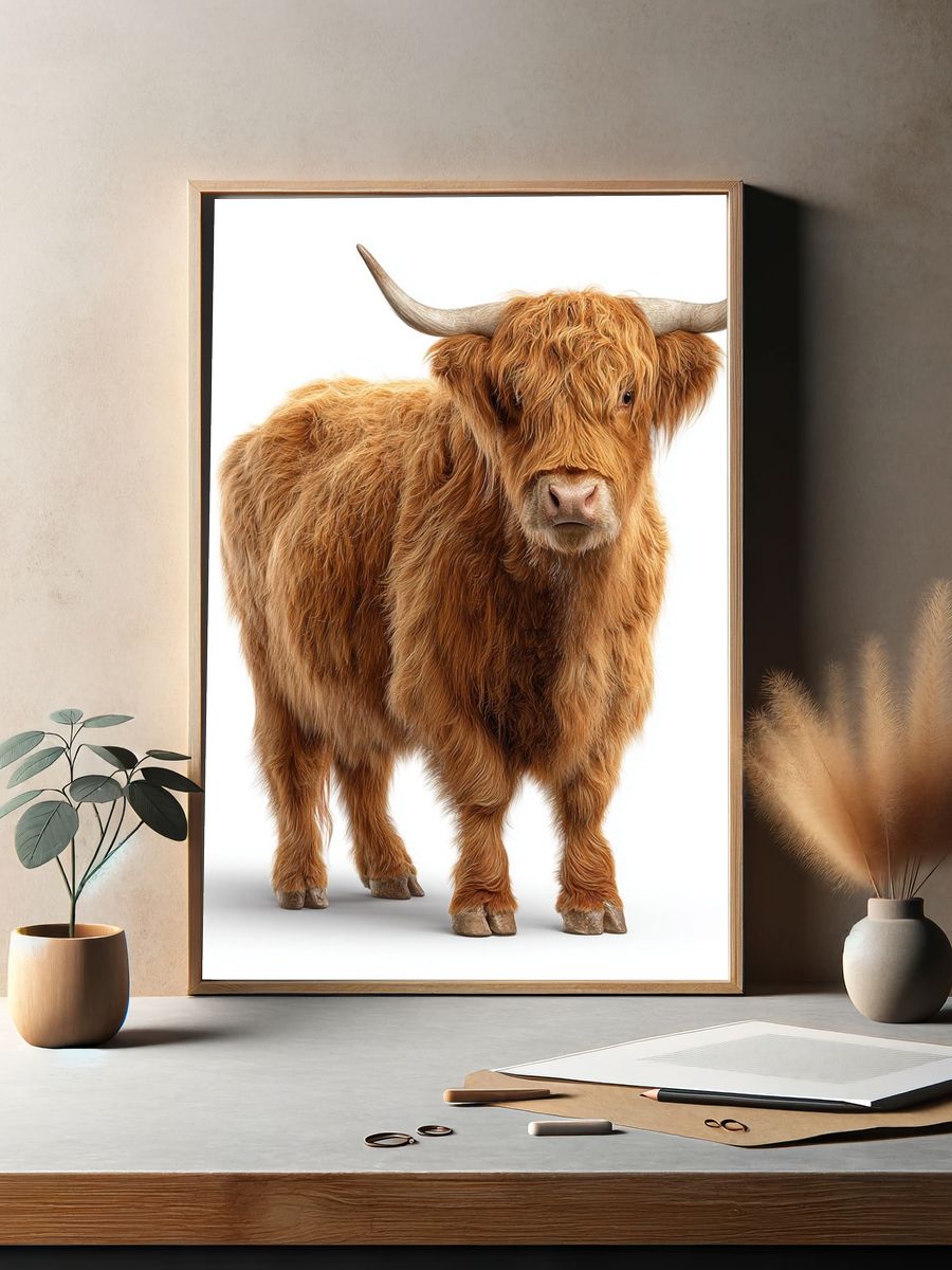 Highland Cow — Animal Print. — room view 2