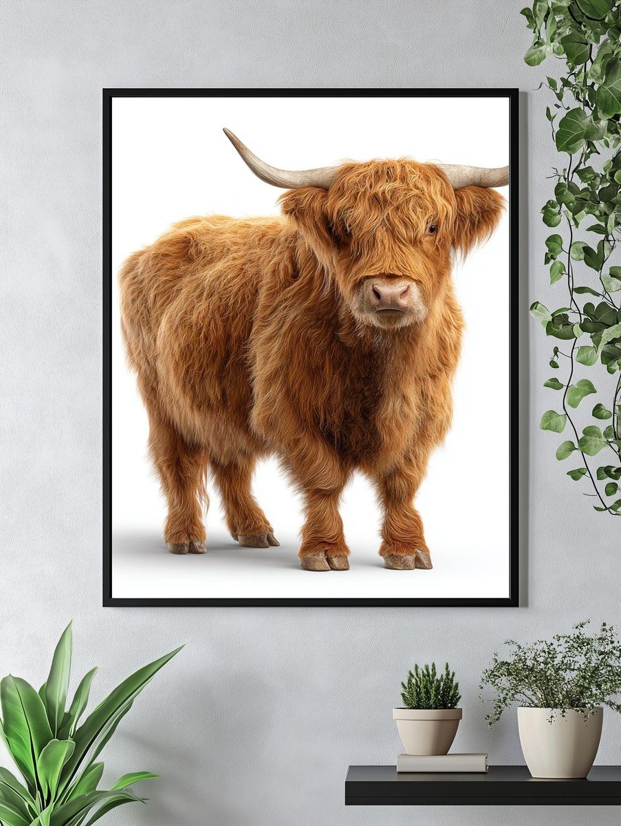 Highland Cow — Animal Print. — room view 4