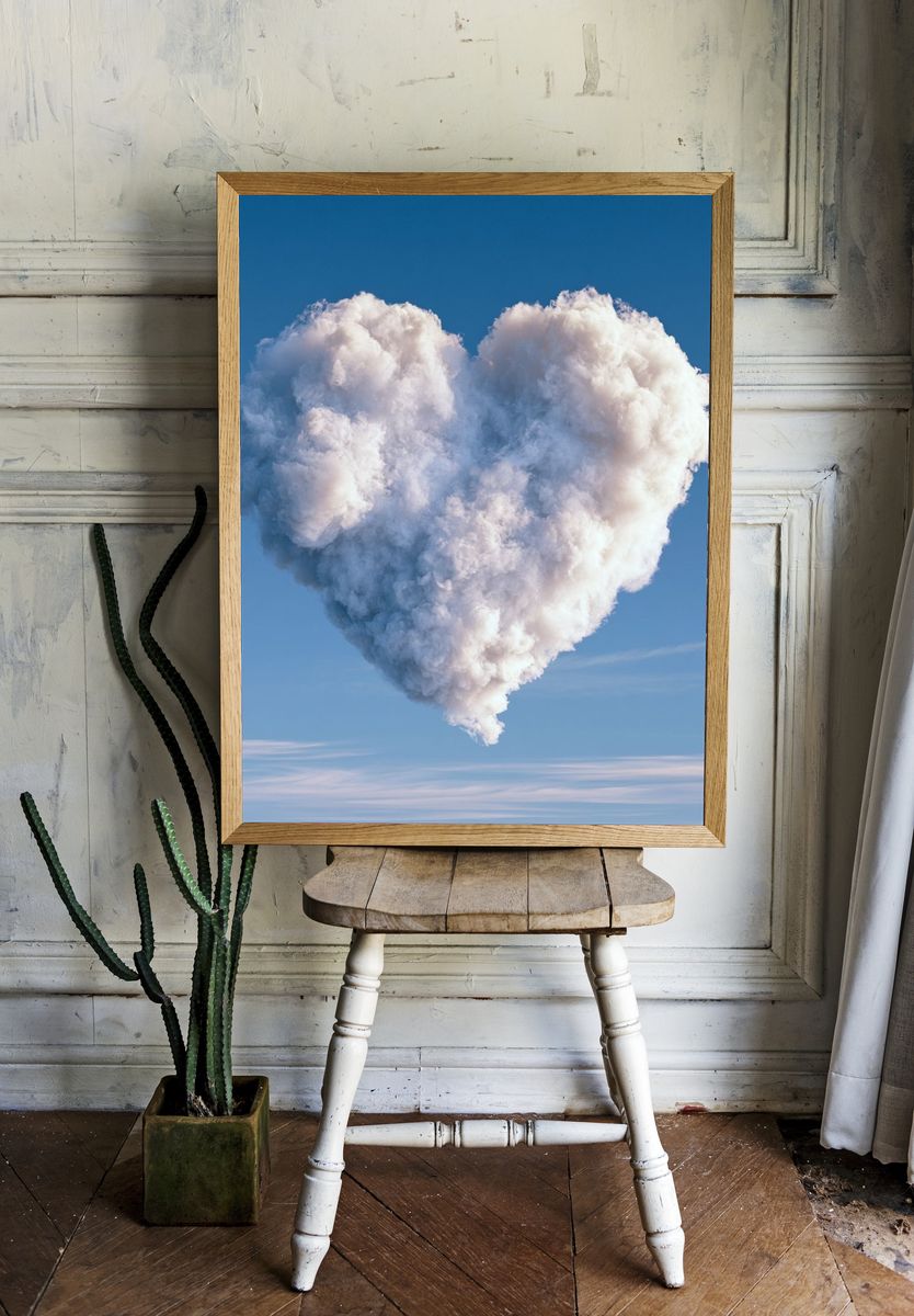 Heart Cloud Photography Poster. room preview