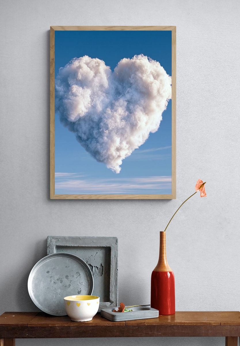 Heart Cloud Photography Poster. — room view 3