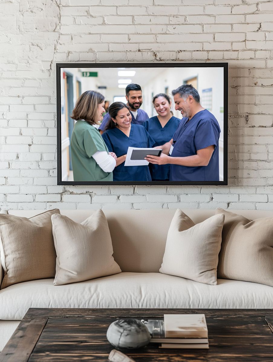 Healthcare Team Collaboration Photography Poster. — room view 1