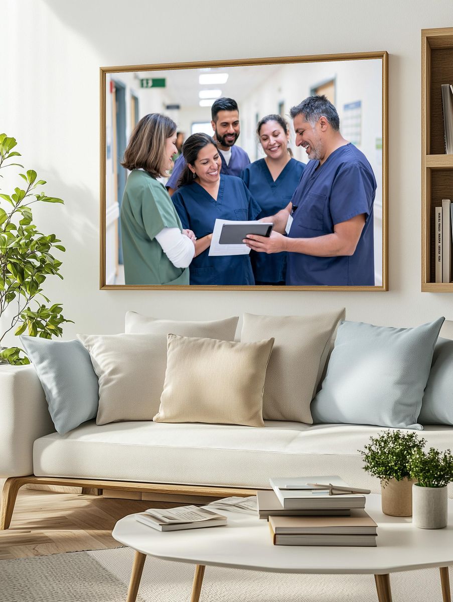 Healthcare Team Collaboration Photography Poster. — room view 2