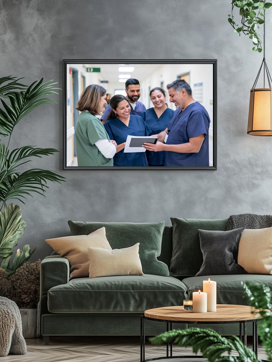 Healthcare Team Collaboration Photography Poster. — room view 4