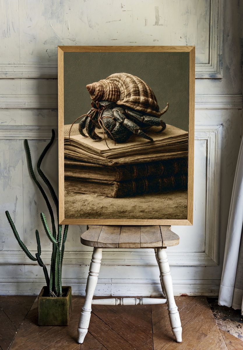 Hermit Crab Still Life Poster. room preview