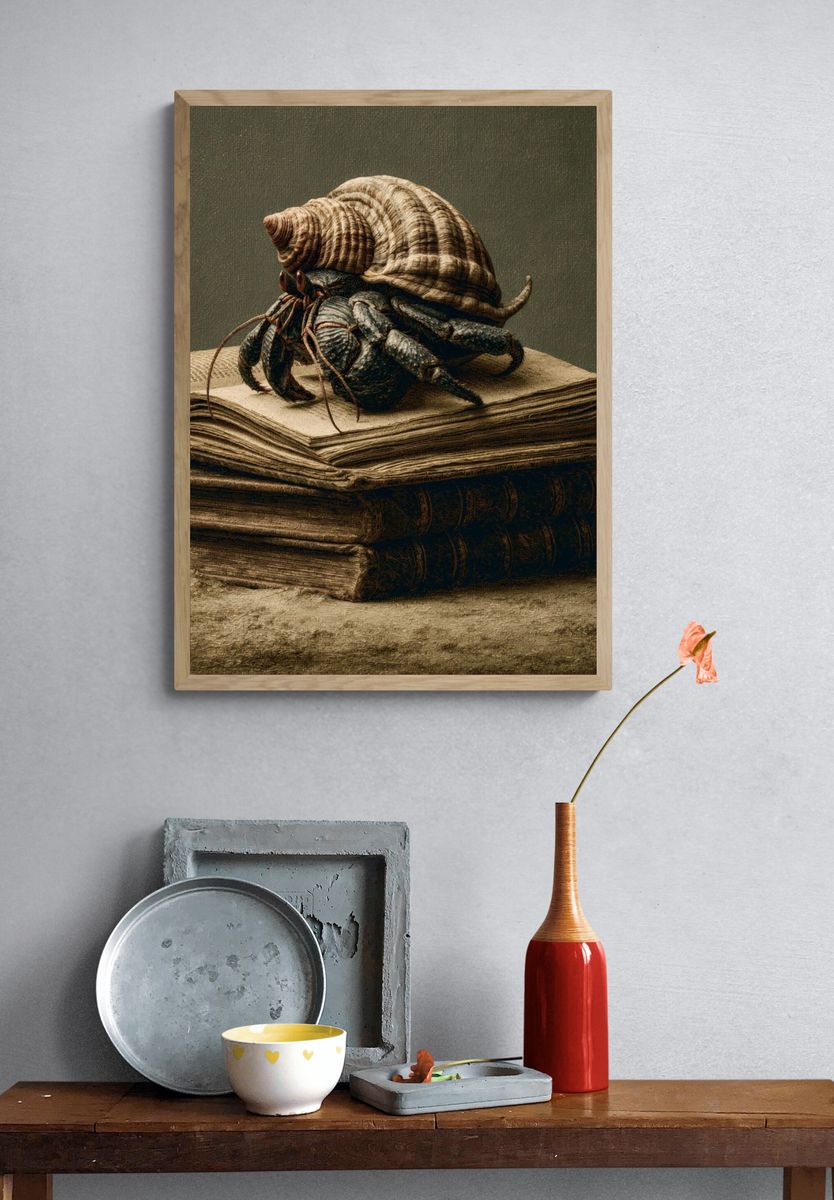 Hermit Crab Still Life Poster. — room view 3