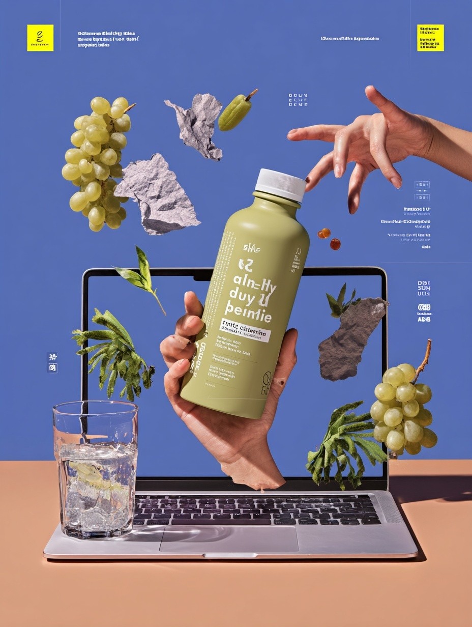 Healthy Drink Concept — Modern Print. poster — illustration art