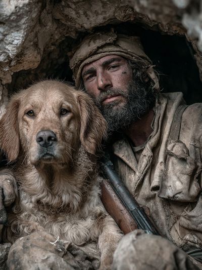 Hunter and Dog Portrait Poster.