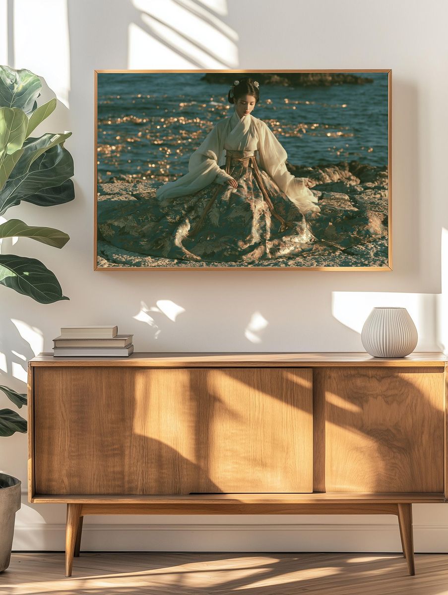 Hanfu Seaside Portrait Print. — room view 3