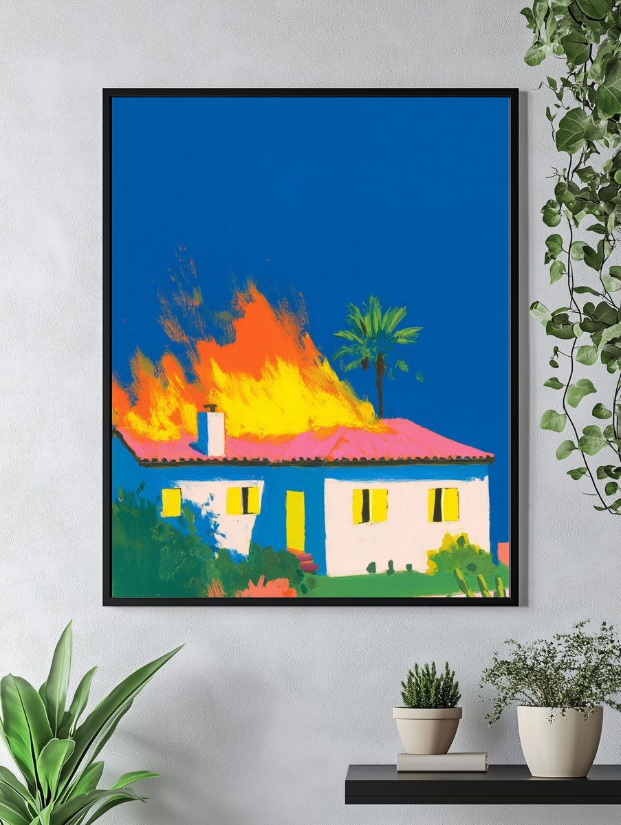 House on Fire — Contemporary Print. — room view 4