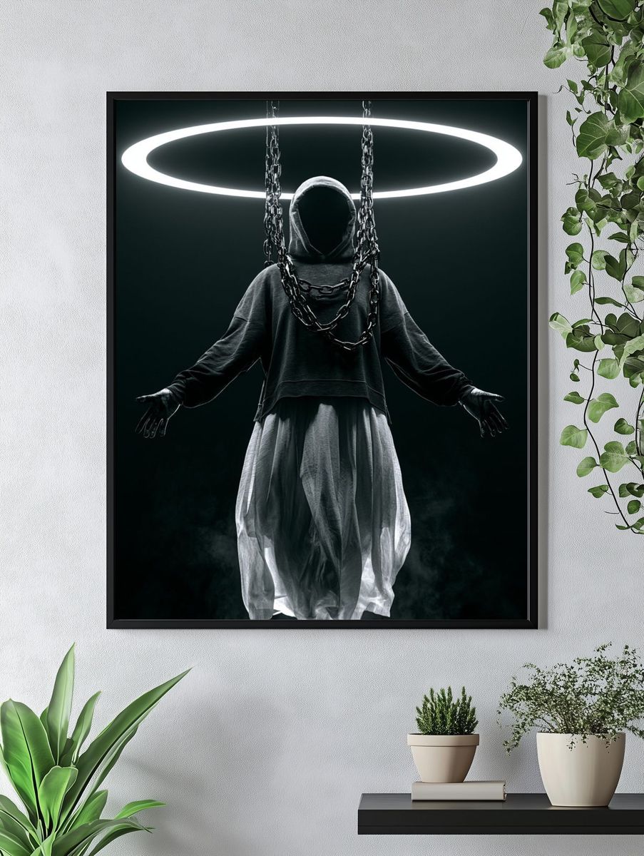 Hooded Figure Halo Poster. — room view 4