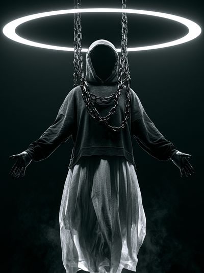 Hooded Figure Halo Poster.