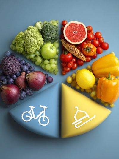 Healthy Food Wheel Illustration Poster. poster print