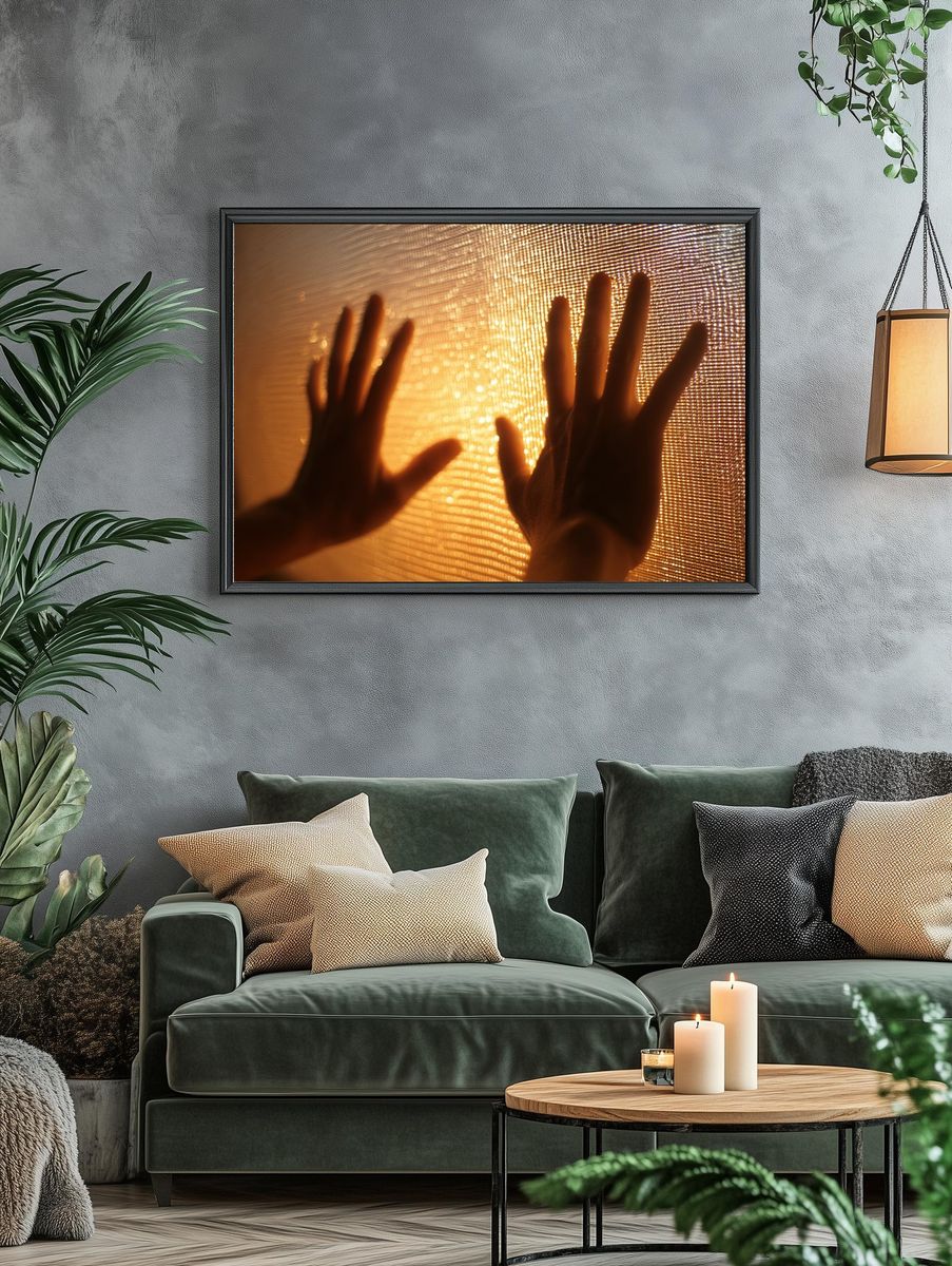 Hands Against the Light — Photography Print. — room view 4