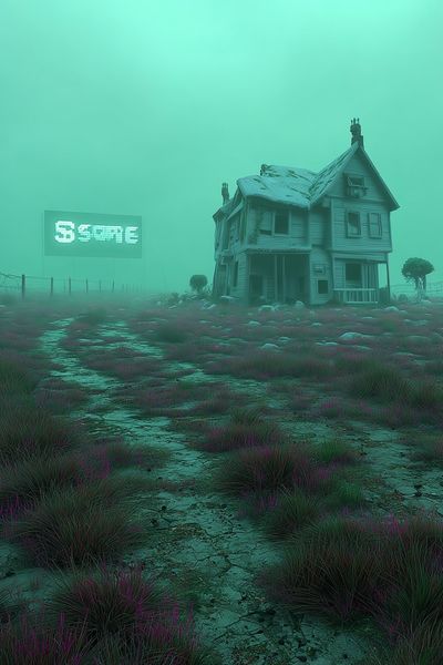 Haunted House — Surrealism Print. poster print
