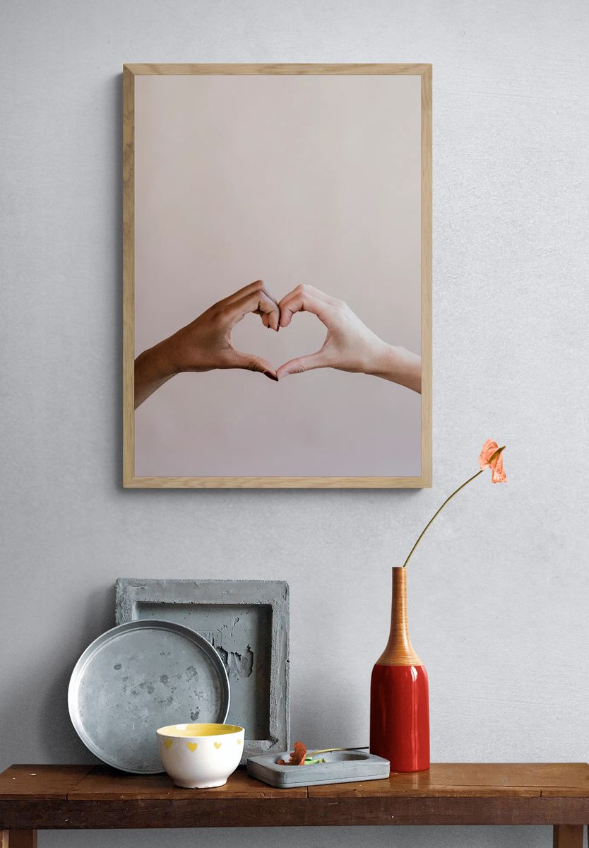 Diverse cute heart shaped hands. — room view 3