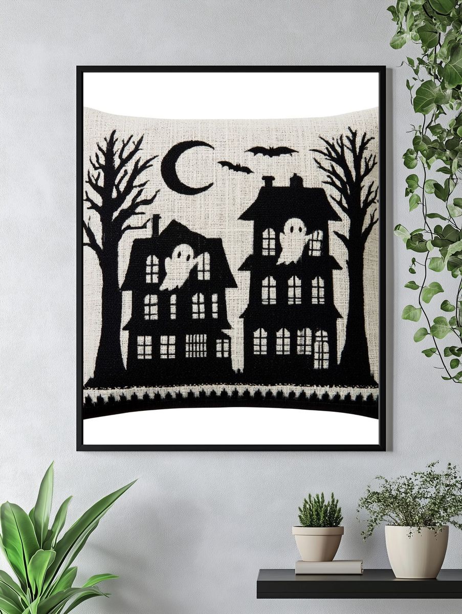 Haunted House Halloween Poster. — room view 4