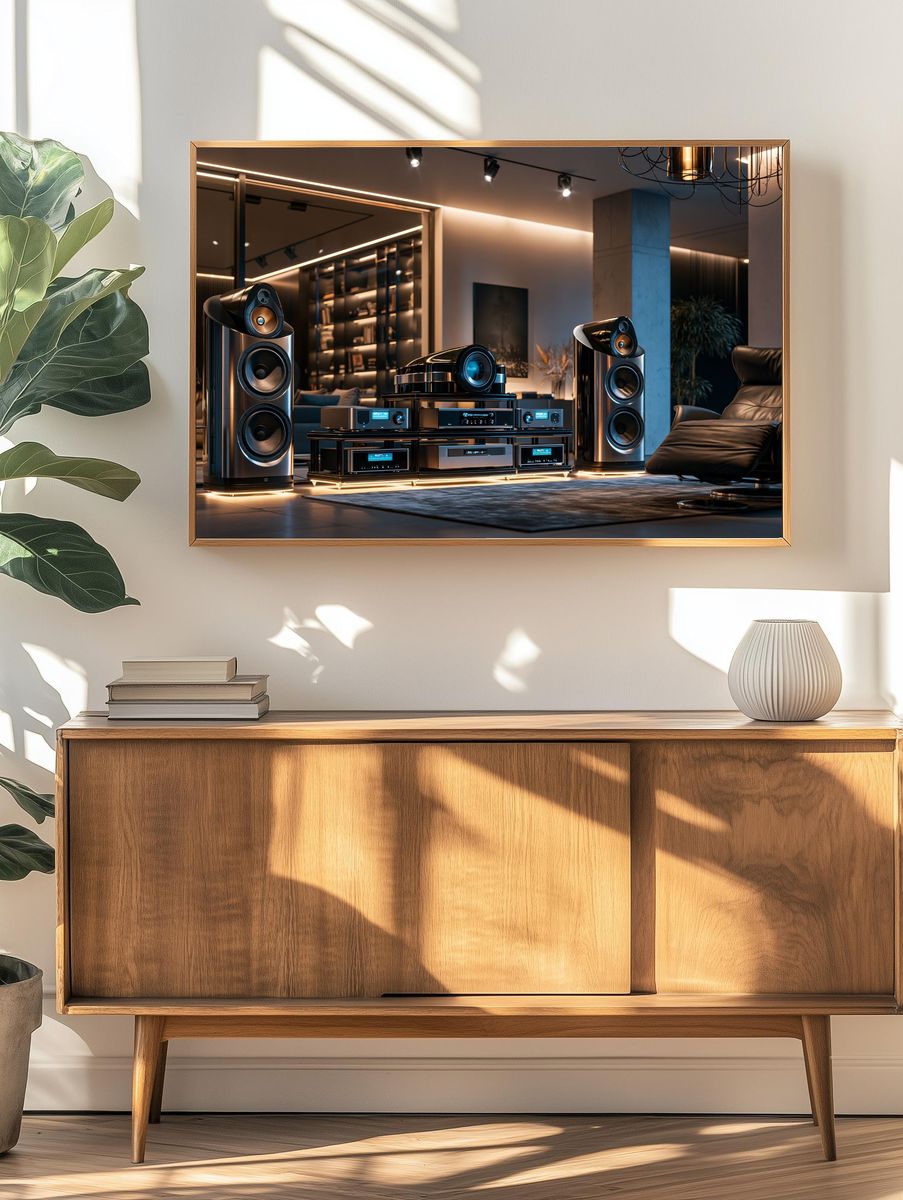 Luxury Hi-Fi Listening Room Photography Poster. — room view 3
