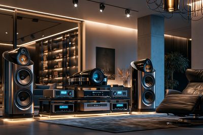 Luxury Hi-Fi Listening Room Photography Poster.