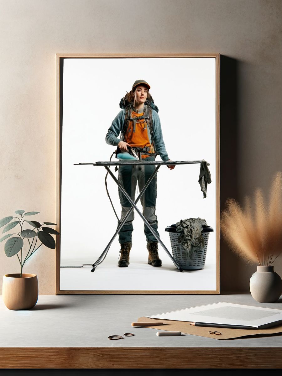 Female Hiker Portrait Poster. — room view 2