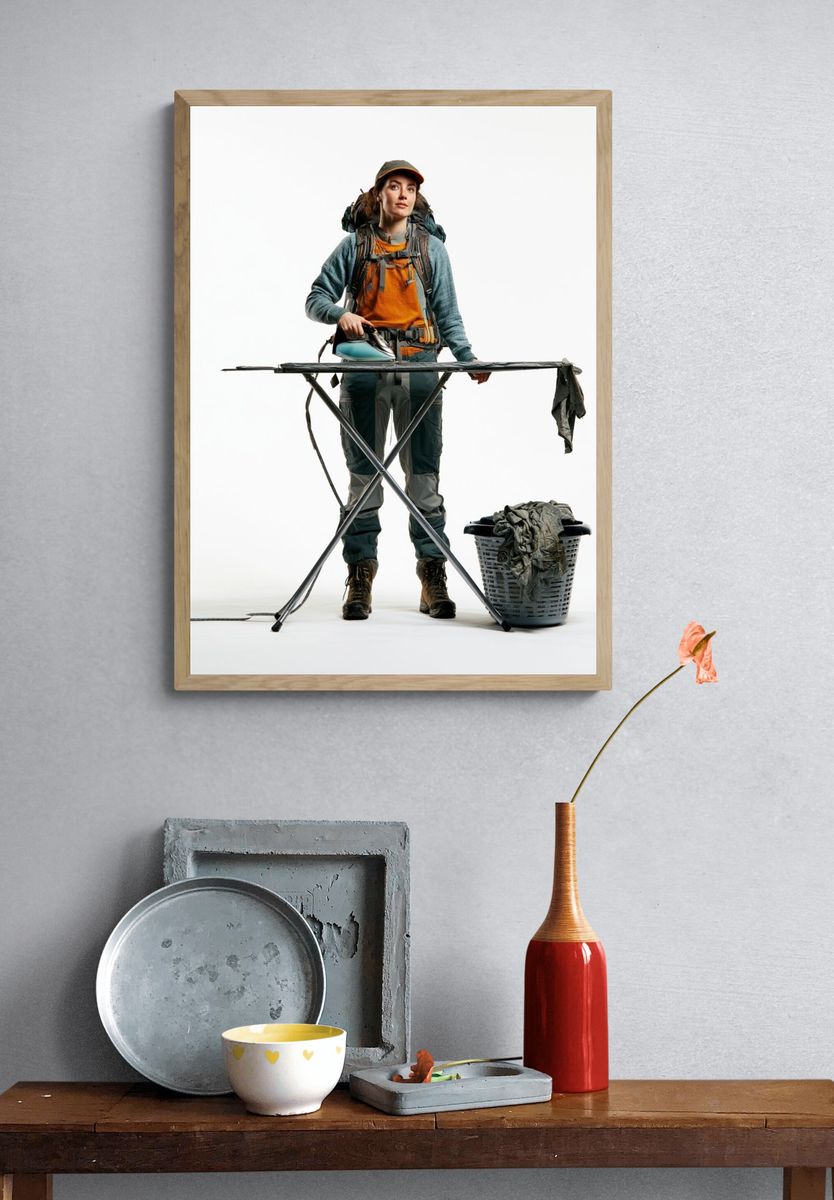 Female Hiker Portrait Poster. — room view 3