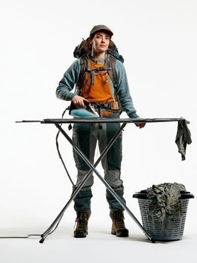 Female Hiker Portrait Poster. poster