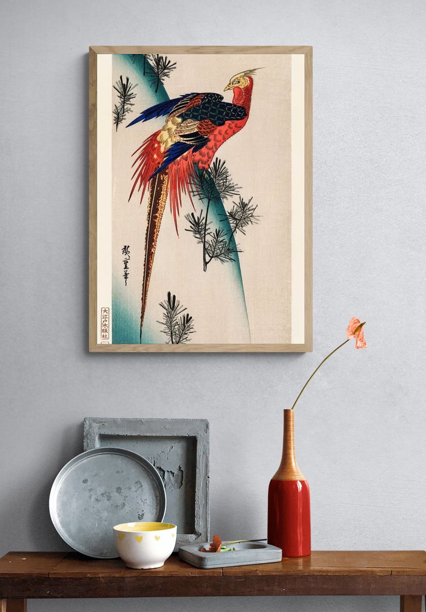 ukiyo-e illustration, Pheasant & Small. — room view 3