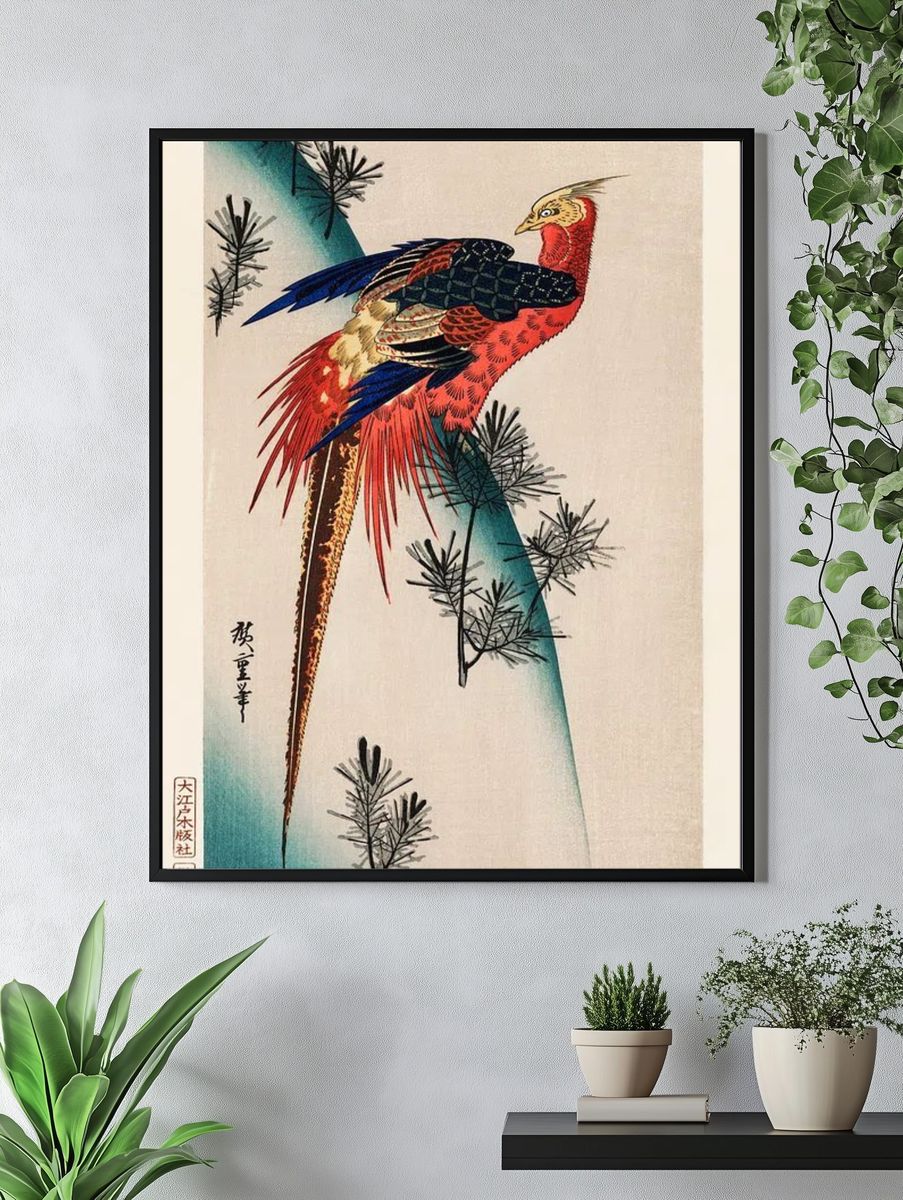 ukiyo-e illustration, Pheasant & Small. — room view 4