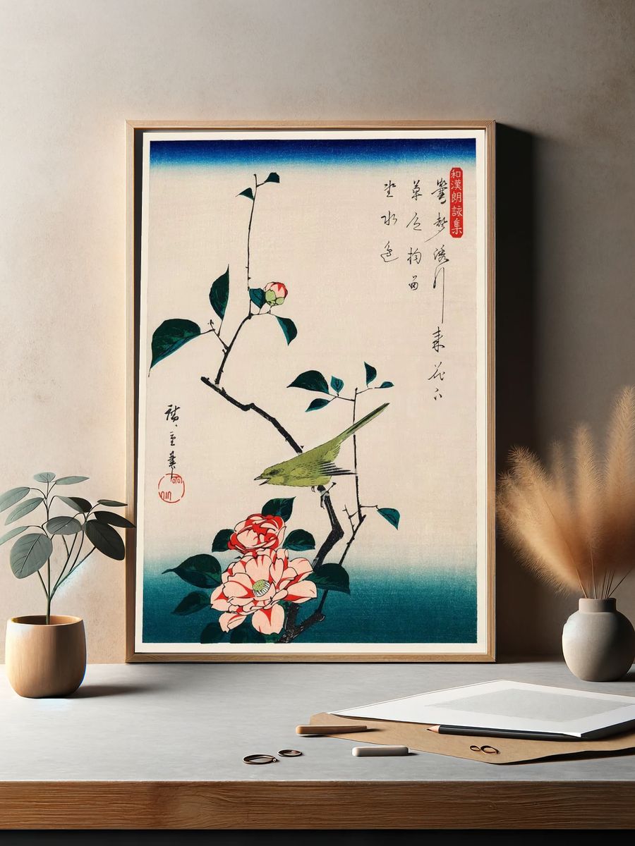 ukiyo-e illustration, Camellia Nightingale Utagawa. — room view 2