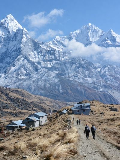 Snowy Himalayan Peaks Photography Poster. poster