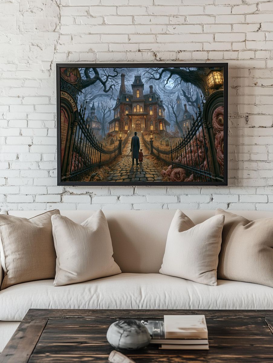 Haunted Victorian Manor Print. room preview