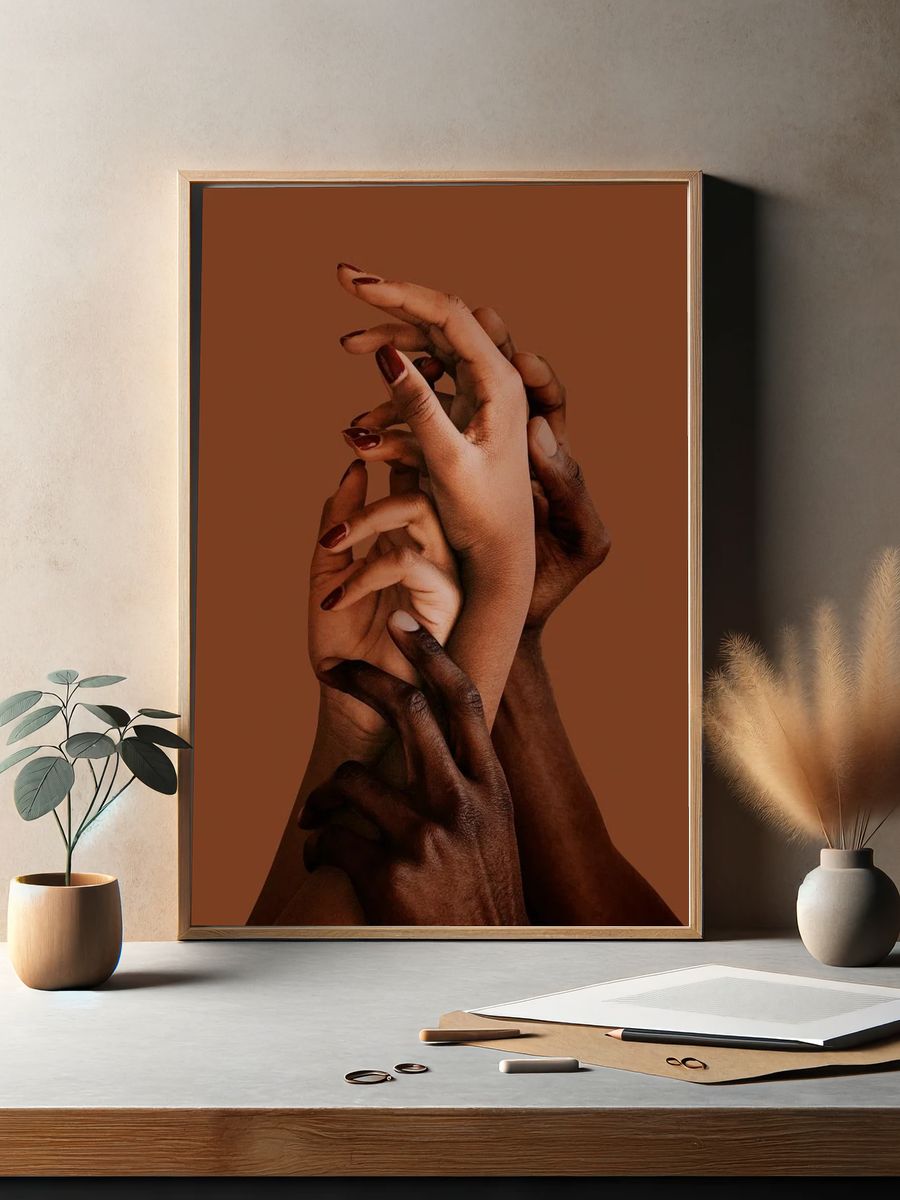 Four hands reaching up. — room view 2