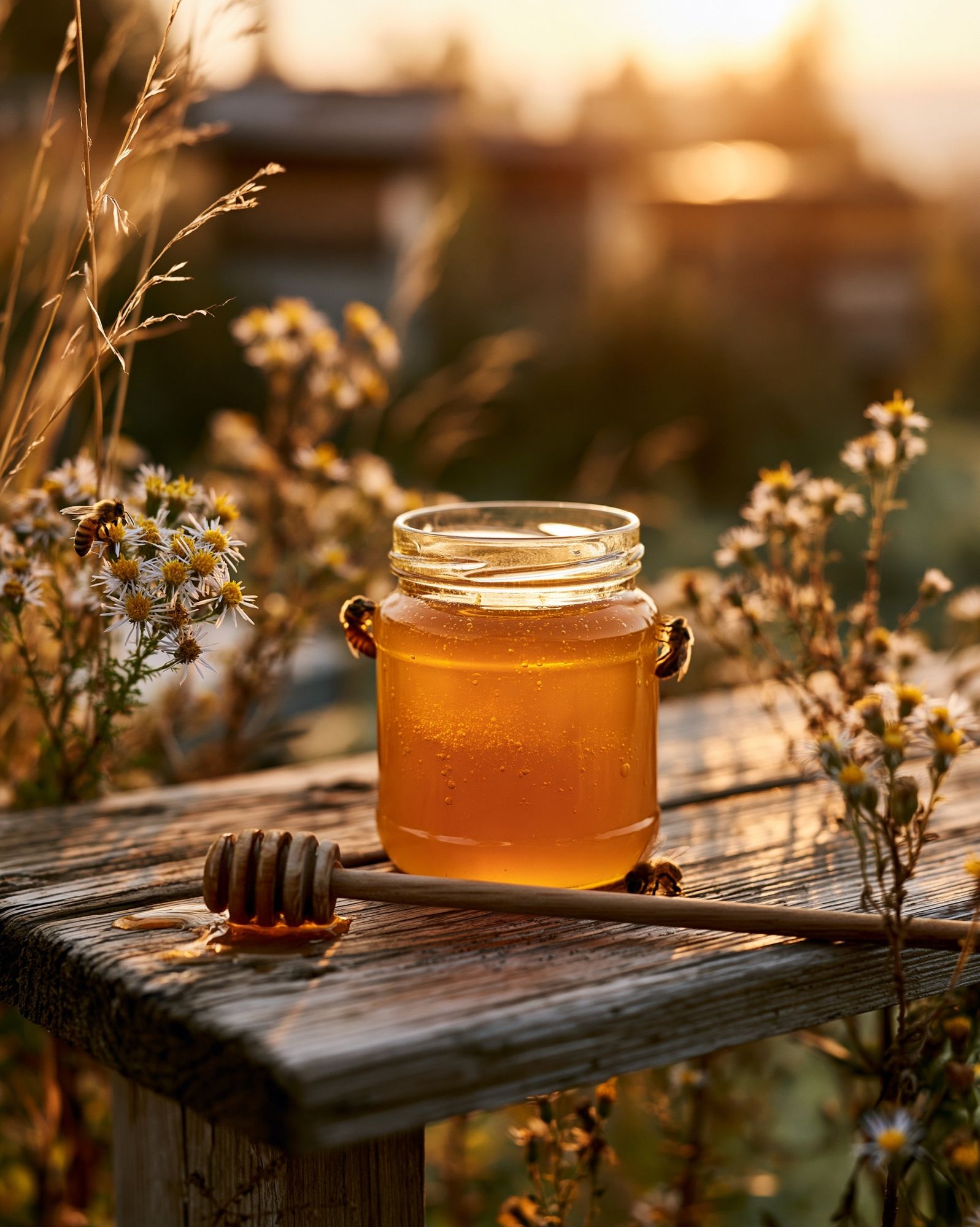 Golden Honey Jar Photography Poster. poster — food-drink art