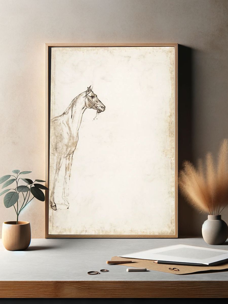 Study Horse (ca. 1817–1818) drawing. — room view 2