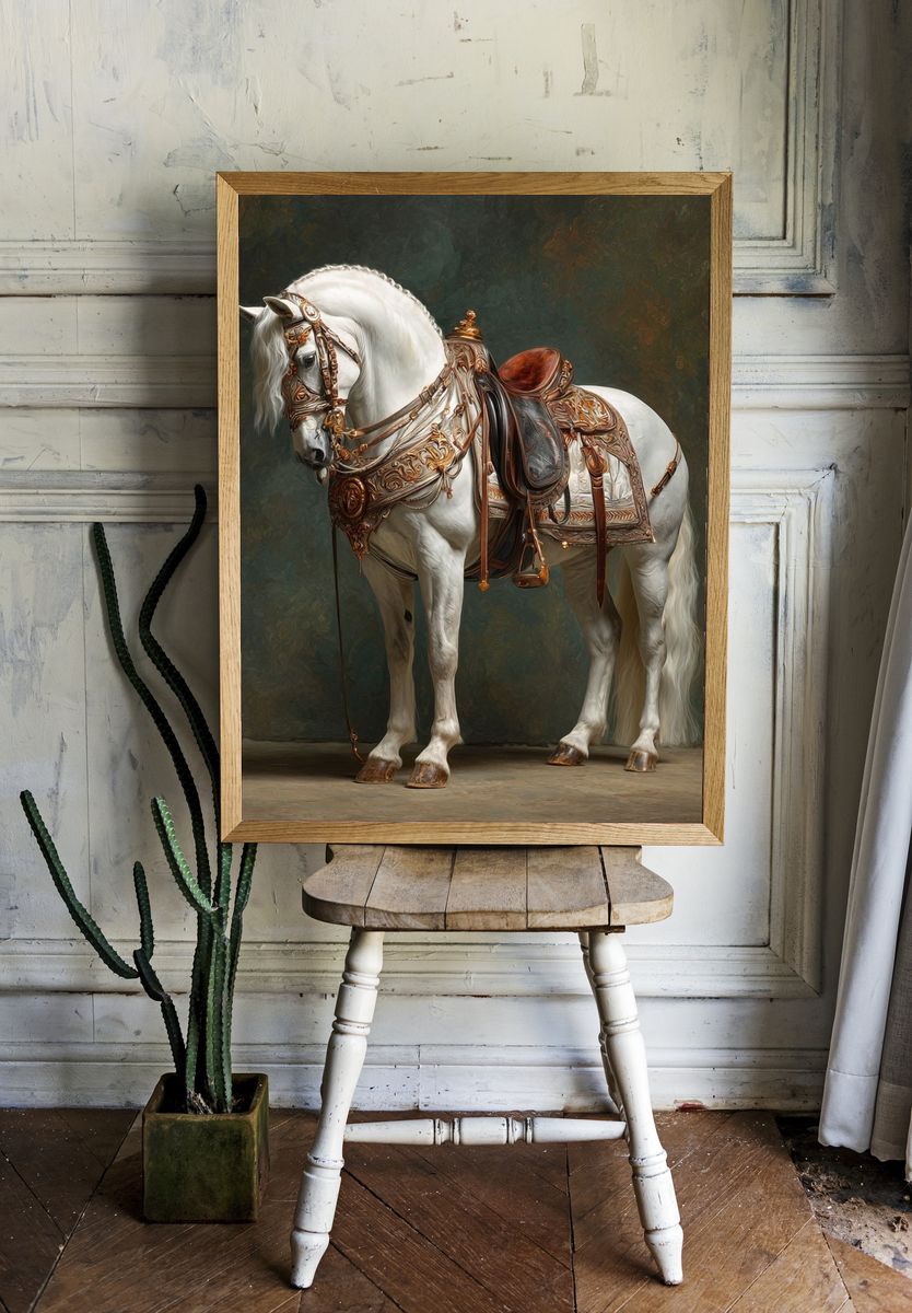 White Horse Baroque Print. — room view 1