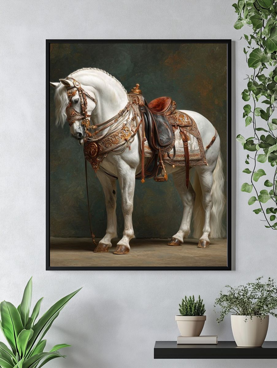 White Horse Baroque Print. — room view 4