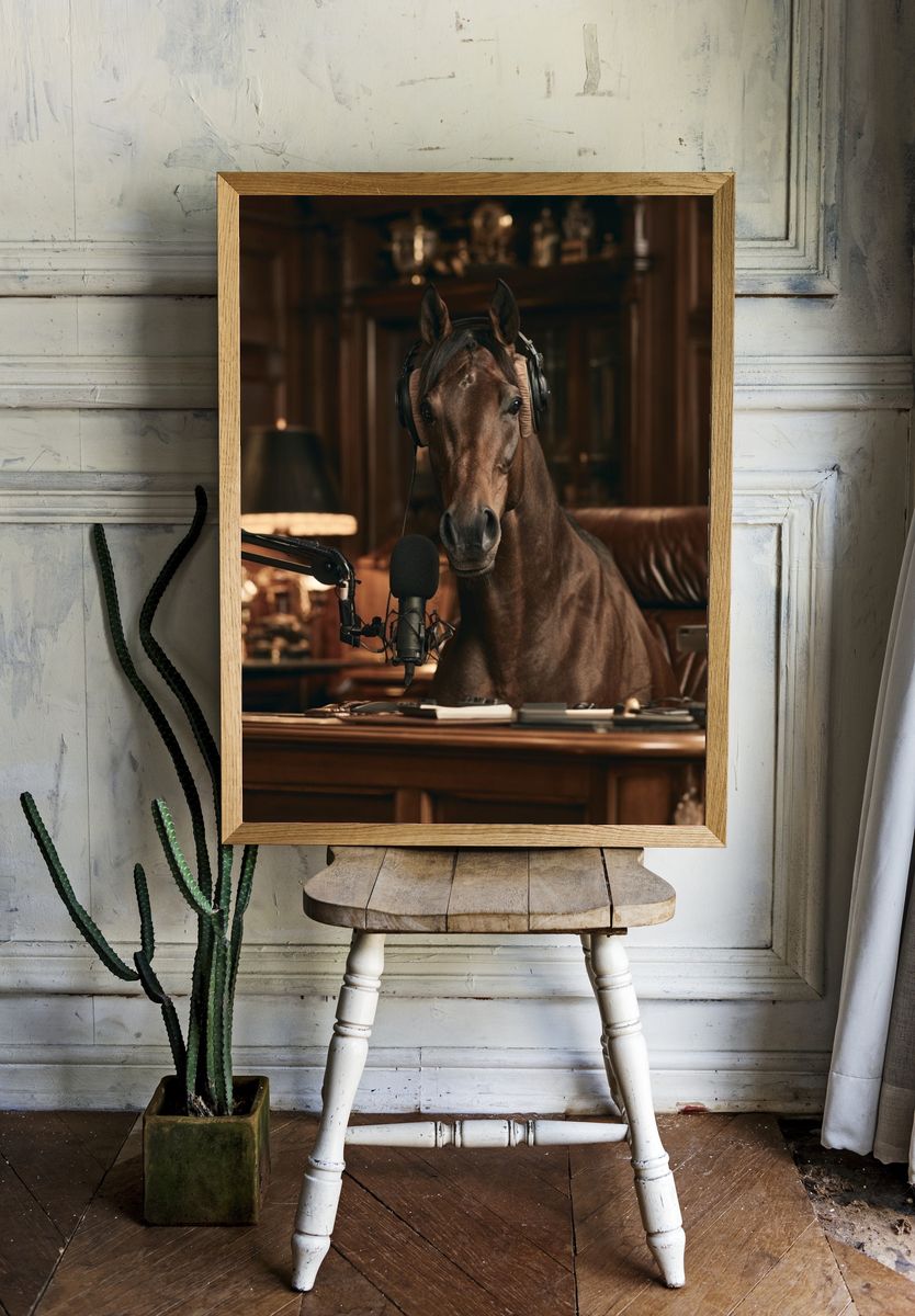 Horse Podcast Studio Photography Poster. — room view 1