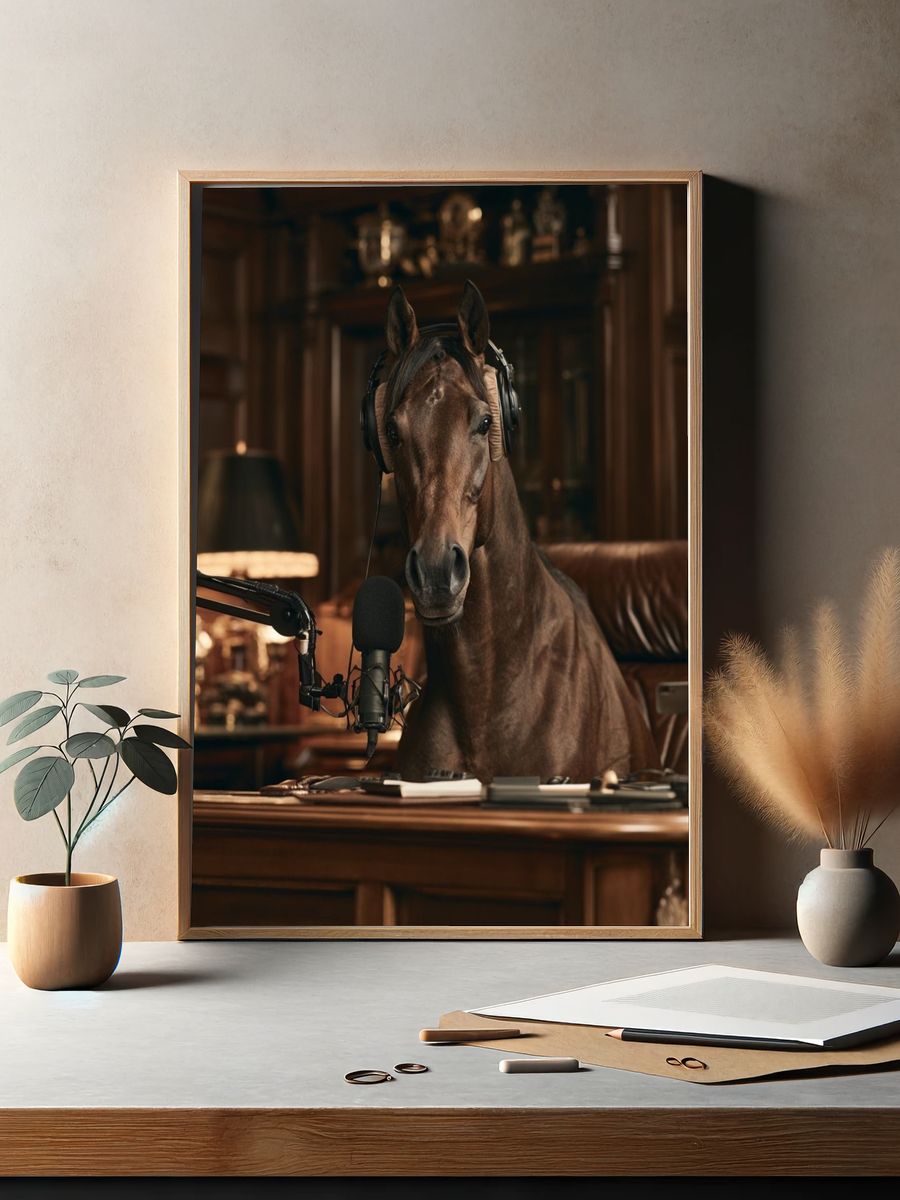 Horse Podcast Studio Photography Poster. — room view 2