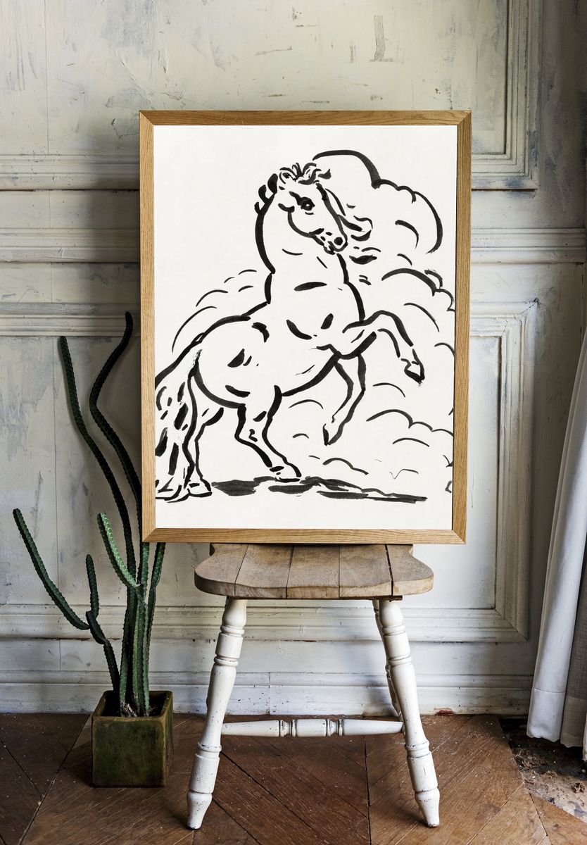Rearing horse (ca. 1891–1941) drawing. room preview