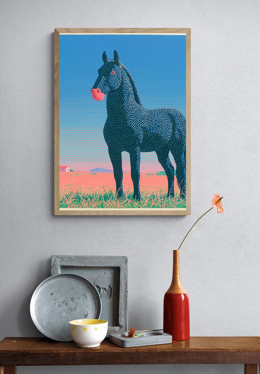 Spotted Horse Pop-Art Poster. — room view 3