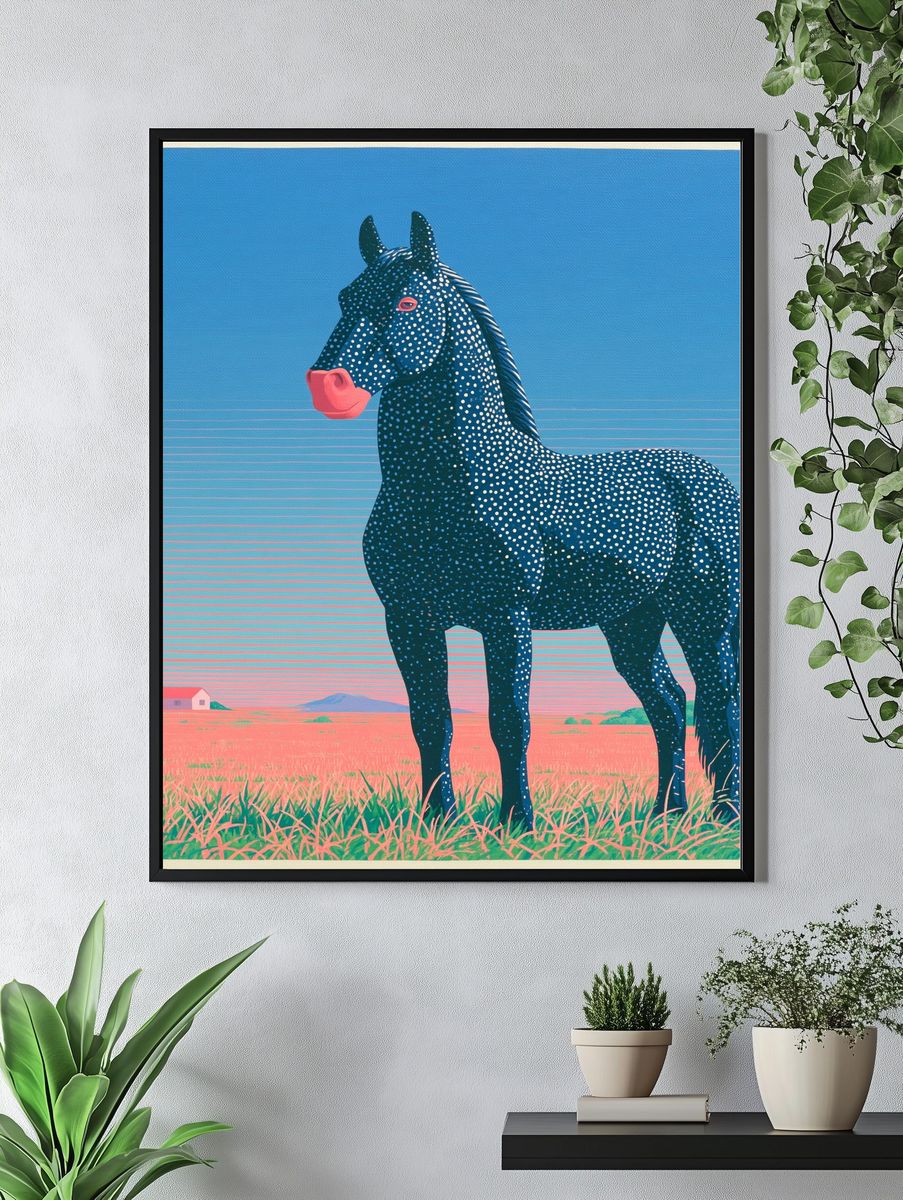 Spotted Horse Pop-Art Poster. — room view 4