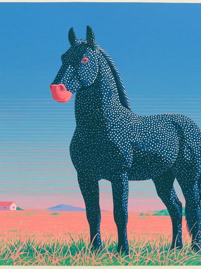 Spotted Horse Pop-Art Poster. poster