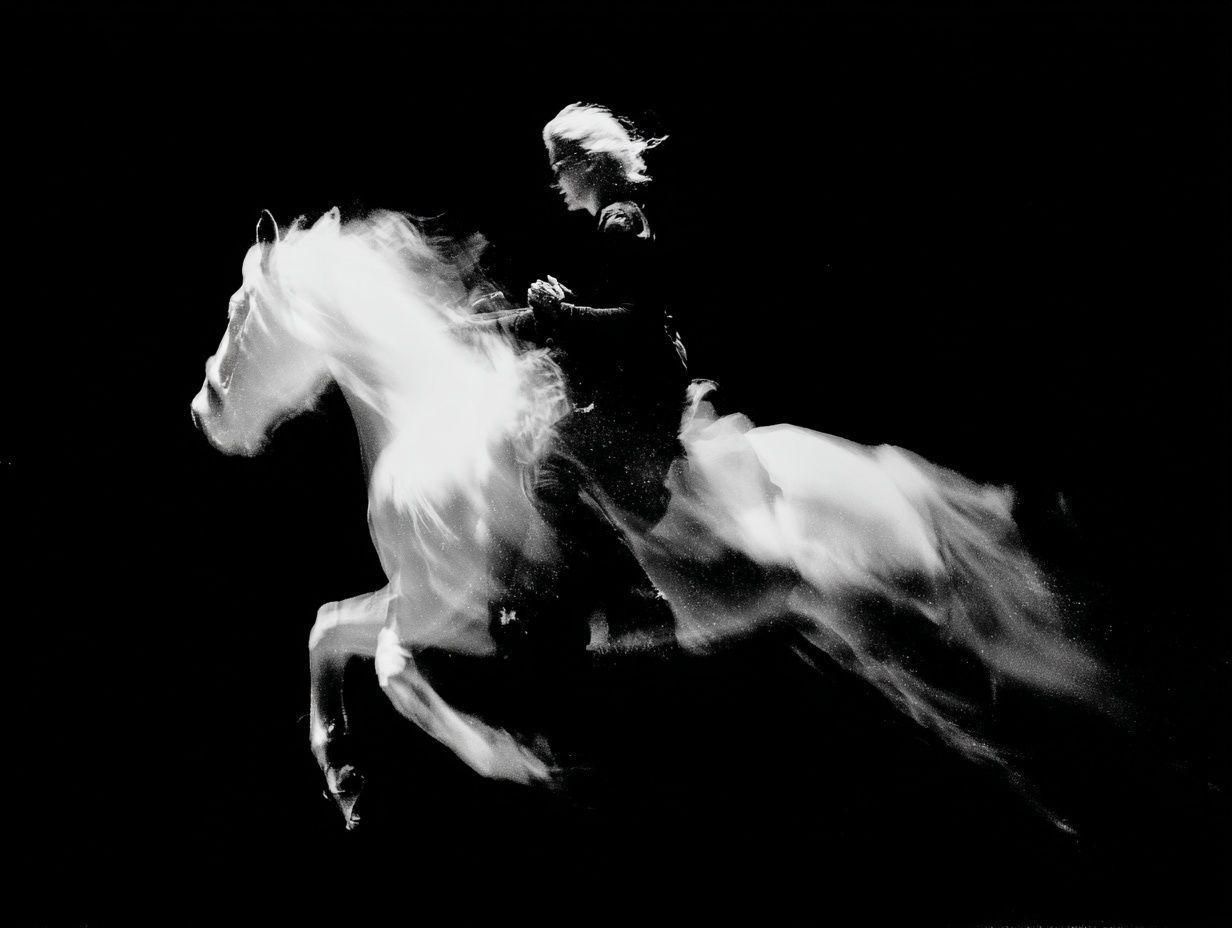 Galloping Horse Black-White Poster. poster — animals art