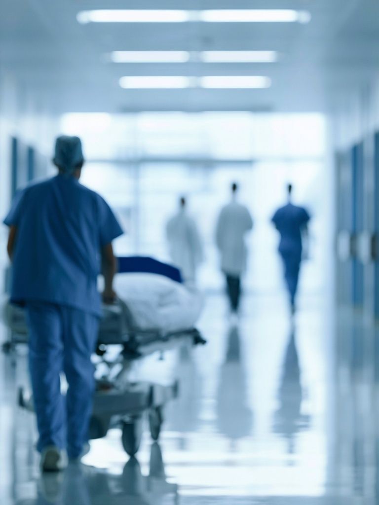 Hospital Corridor Photography Poster. poster detail